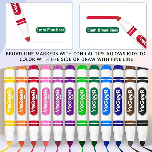 320 Count Washable Markers Bulk – 16 Assorted Colors, Broad Tip Markers for Kids, Teachers, and Classroom Supplies, Perfect for Art and Coloring. in Kuwait