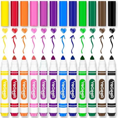 320 Count Washable Markers Bulk – 16 Assorted Colors, Broad Tip Markers for Kids, Teachers, and Classroom Supplies, Perfect for Art and Coloring. in Kuwait