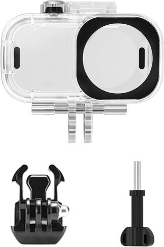 غطاء حماية للكمبيوتر الشخصي مقاوم للماء بطول 45 مترًا لكاميرا DJI Osmo Nano، جراب غوص متين ومضاد للضغط وغطاء للعدسة من الزجاج المقسى وقاعدة محول لضمان التصوير تحت الماء in Kuwait