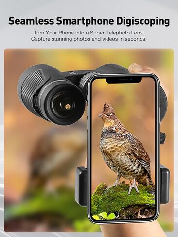 Dawn Series 10x42 Binoculars for Adults - Wide Field of View with Phone Adapter for Bird Watching, Hunting & Stargazing in Saudi Arabia