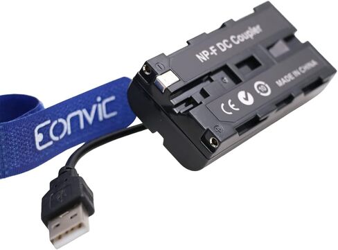 Eonvic Power Adapter for Atomos Shogun Monitor NP-F970 DC Coupler Dummy Battery to USB in Saudi Arabia