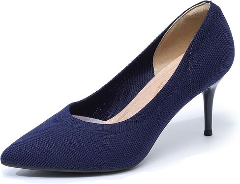 Women's Pumps Knitted Mesh Stilettos Dress Shoes Elegant Pointed Toe High Heels Comfortable Formal Work Office Business Shoes in Saudi Arabia