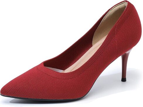 Women's Pumps Knitted Mesh Stilettos Dress Shoes Elegant Pointed Toe High Heels Comfortable Formal Work Office Business Shoes in Saudi Arabia