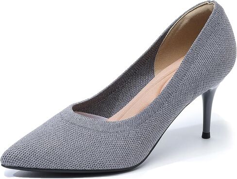 Women's Pumps Knitted Mesh Stilettos Dress Shoes Elegant Pointed Toe High Heels Comfortable Formal Work Office Business Shoes in Saudi Arabia