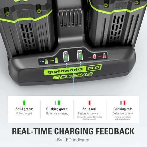 شاحن Greenworks 80V 8Ah ثنائي المنفذ in Kuwait