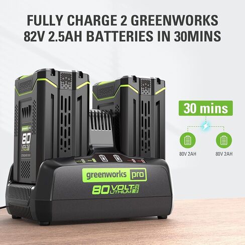 شاحن Greenworks 80V 8Ah ثنائي المنفذ in Kuwait