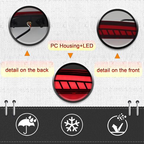 LED Rear Bumper Reflector Light Compatible with Toyota Corolla Cross 2021 2022 2023 DRL Turn Signal Tail Brake Fog Lamp (Red lens) in Saudi Arabia