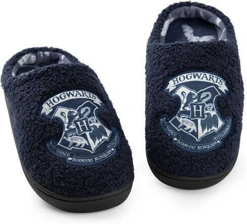 Harry Potter Womens Slippers Red OR Blue | Fluffy Indoor Mules for Ladies Slip On House Shoes for Adults and Teens HP Merch in Saudi Arabia