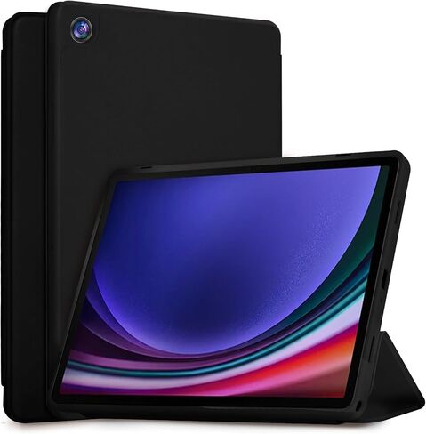 علبة Samsung Galaxy Tab A9+/A9 Plus 11 بوصة 2023 (SM-X210/X216/X218) ، غطاء واقعي متعدد الزوايا الفائق مع قشرة الظهر الصلبة والسيارات المغناطيسية ، أسود ، أسود in Saudi Arabia