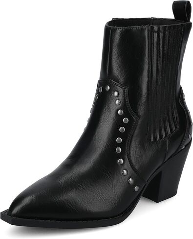 Journee Collection Women's Braylee Western Pull-On Ankle Booties in Saudi Arabia