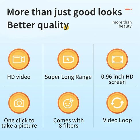 كاميرا رقمية صغيرة Dioche 1080P HD تسجيل فيديو 2MP عدسة 160 درجة زاوية واسعة شاشة ملونة محمولة مدمجة كاميرا Vlog للأطفال المراهقين الطلاب in Saudi Arabia