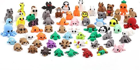40 PCS 3D Printed Animal Figurines, Flexible Articulated Animal Figurines, Classroom Reward, Party Favor, Fidget Toys, Mini Car Decor, Gifts for Girls and Boys, Office Desk Pets, Birthday Gifts in Saudi Arabia