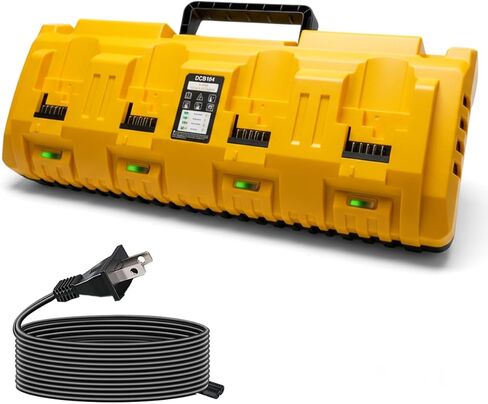 DCB104 Charger Compatible with Dewalt Battery, 4 Port Fast Rapid Charging Station with USB and Type-C Ports Fits for All Dewalt 12V 20V Max Lithium Battery in Saudi Arabia