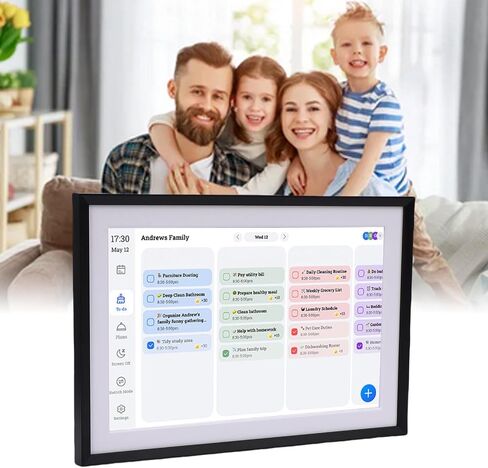 إطار صور رقمي ذكي مقاس 10.1 بوصة، شاشة لمس عالية الوضوح، إطار صور رقمي لتنظيم الأسرة، يساعدك على التخطيط لجدولك اليومي بسهولة in Saudi Arabia