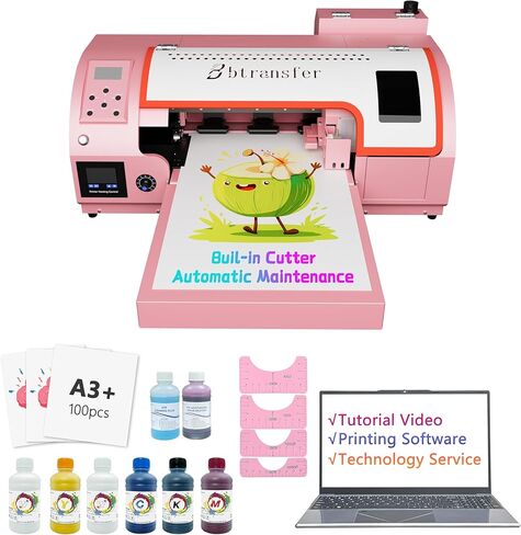 A3 M1630 PRO DTF طابعة الصيانة التلقائية مع القاطع ، وسرعة مضاعفة على L1800 ، L805 لطباعة القميص الداكن والخفيف ، تداول الحبر الأبيض سهلة (الطابعة+الفرن+المحمول+قابلية الاستهلاك) in Kuwait