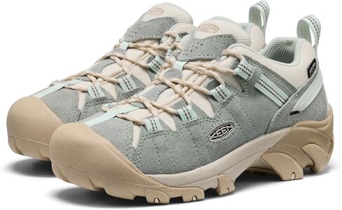 KEEN Women's Targhee 2 Low Height Waterproof Hiking Shoes, Ballad Blue/Birch, 10.5 in Saudi Arabia