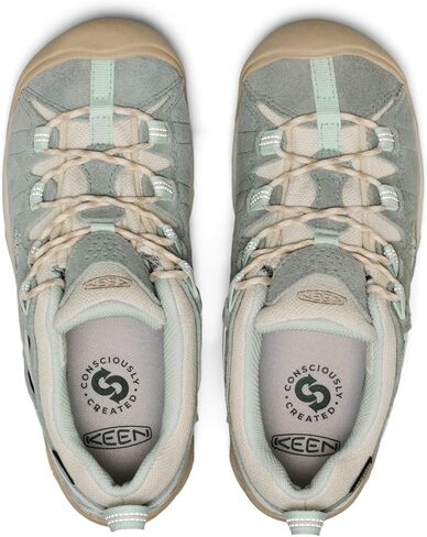 KEEN Women's Targhee 2 Low Height Waterproof Hiking Shoes, Ballad Blue/Birch, 10.5 in Saudi Arabia