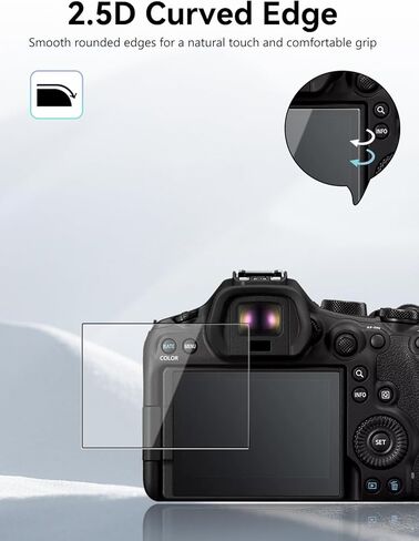 واقي شاشة Canon EOS R6 Mark III - 3 عبوات من غشاء PET للعرض، صلابة 6H، مضاد للخدش، وضوح عالي الدقة، خالي من الفقاعات، مقاوم لبصمات الأصابع in Saudi Arabia