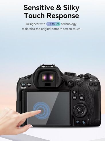 واقي شاشة Canon EOS R6 Mark III - 3 عبوات من غشاء PET للعرض، صلابة 6H، مضاد للخدش، وضوح عالي الدقة، خالي من الفقاعات، مقاوم لبصمات الأصابع in Saudi Arabia
