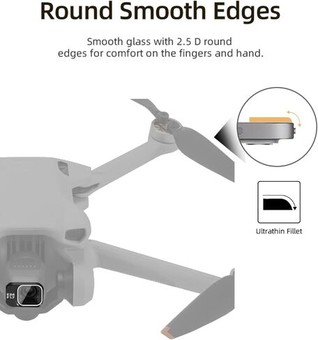 Lens protective film for DJI Mini 3, Ultra Clear Tempered Glass Lens protective film,Easy Installation,Anti-Scratch,HD Quality,(3SET) in Kuwait