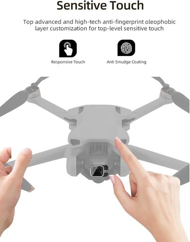Lens protective film for DJI Mini 3, Ultra Clear Tempered Glass Lens protective film,Easy Installation,Anti-Scratch,HD Quality,(3SET) in Kuwait