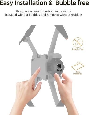 Lens protective film for DJI Mini 3, Ultra Clear Tempered Glass Lens protective film,Easy Installation,Anti-Scratch,HD Quality,(3SET) in Kuwait