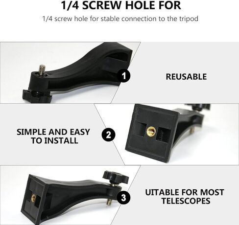 Binocular Tripod Adapter 1/4 Inch Threading Mount Fixed Bracket for Outdoor Sports Events and Bird Watching Compatible with Standard Tripods in Kuwait