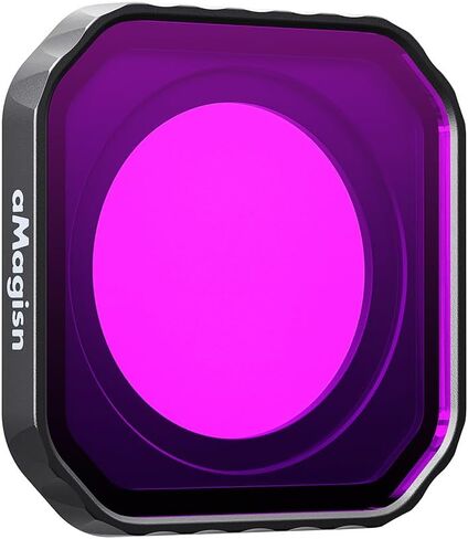 مرشحات الغوص لـ Insta360 Ace Pro 2، عدسة سميكة 2.0 ملم بتصميم مقاوم للماء ومضاد للضباب، تتضمن مرشحات أحمر/أرجواني/أحمر فاتح للتصوير تحت الماء (مرشح الغوص - أرجواني) in Kuwait