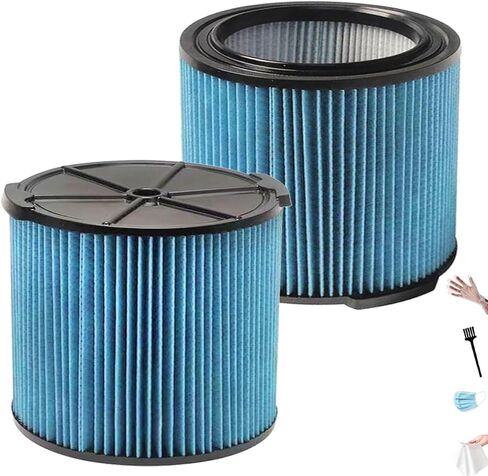 VF3500 filter for ridgid shop vac- WD3050 filter Compatible with rigid shop vac filters Fit for rigid 4 gallon vacuum filter - WD4050, WD4070, WD4080, WD4522, 4000RV, 4500RV, 1 pack with brush in Saudi Arabia