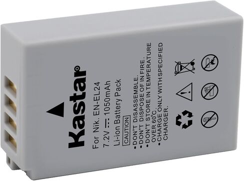 بطارية Kastar [مفككة بالكامل] EN-EL24 (3 عبوات) لنيكون EN-EL24 ENEL24 بطارية ليثيوم أيون قابلة لإعادة الشحن تعمل مع كاميرا Nikon 1 J5 in Kuwait