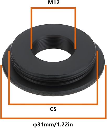 SING F LTD 2Pcs CS to M12 Mount Lens Adapter Converter Ring 12x31mm for Camera and Lens Connection Balck in Saudi Arabia