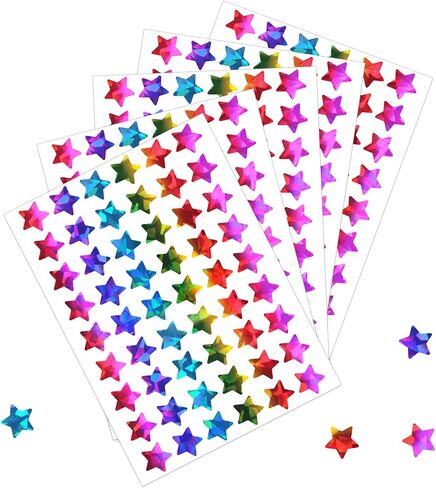 1,620 Holographic Stickers for Kids' Rewards:Shiny Small Stars, Flowers, and Hearts (0.6") for School, Classroom, Student, and Teacher Supplies, Behavior Reward Charts,DIY in Kuwait