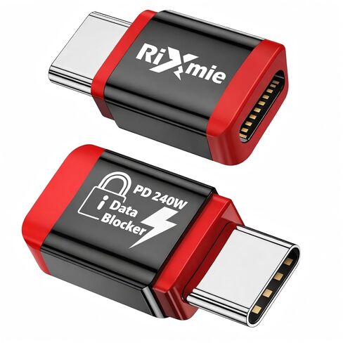 USB-C Female to USB-A Data Blocker (2-Pack) 2025 New | 100% Elimination of Data Transfer Possibilities, Only for Charging, Protect Against Juice-Jacking, Refuse Hacking Provide Safe Charging in Kuwait