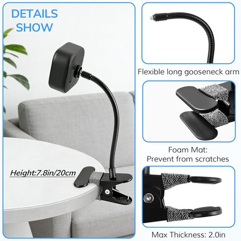 Metal Flexible Clip Clamp Mount for Blink Camera, Fit for Blink Outdoor 4 (4th/3rd Gen) XT3/Blink XT/XT2/Mini, Equipped with a Weatherproof Silicone Cover (Black) in Kuwait