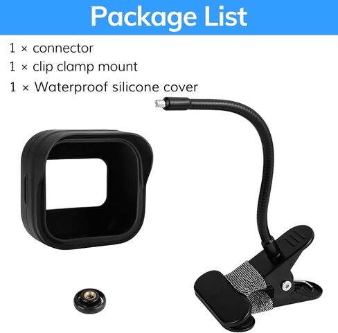 Metal Flexible Clip Clamp Mount for Blink Camera, Fit for Blink Outdoor 4 (4th/3rd Gen) XT3/Blink XT/XT2/Mini, Equipped with a Weatherproof Silicone Cover (Black) in Kuwait