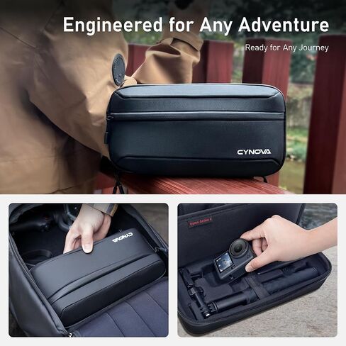 حقيبة حمل CYNOVA لـ DJI Osmo Action 6، حقيبة تخزين واقية من البولي يوريثان متوافقة مع Osmo Action 6 Adventure Combo وملحقات DJI Osmo Action 6، حقيبة سفر محمولة in Kuwait