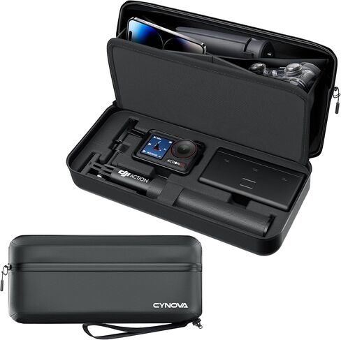حقيبة حمل CYNOVA لـ DJI Osmo Action 6، حقيبة تخزين واقية من البولي يوريثان متوافقة مع Osmo Action 6 Adventure Combo وملحقات DJI Osmo Action 6، حقيبة سفر محمولة in Kuwait