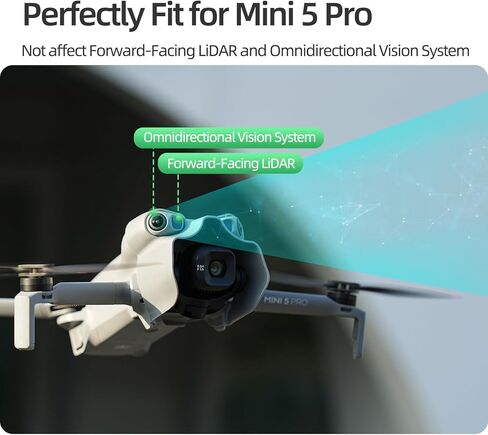 غطاء عدسة لطائرة DJI Mini 5 Pro بدون طيار - حجب الضوء المعزز وحماية Gimbal عدسة ظلة من الشمس متوافقة مع Mini 5 Pro in Saudi Arabia