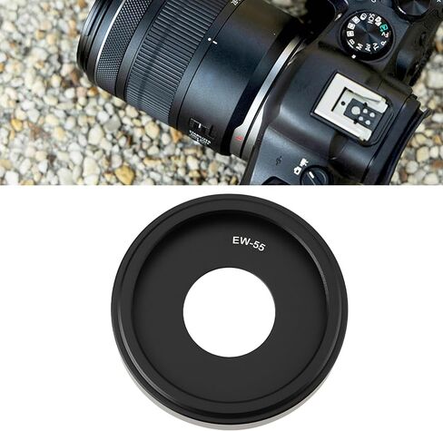 غطاء عدسة معدني دائري من كريت آيديا EW-55 متوافق مع Canon RF 28mm f/2.8 STM Olens باللون الأسود in Saudi Arabia