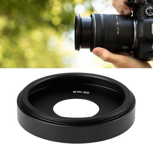 غطاء عدسة معدني دائري من كريت آيديا EW-55 متوافق مع Canon RF 28mm f/2.8 STM Olens باللون الأسود in Saudi Arabia