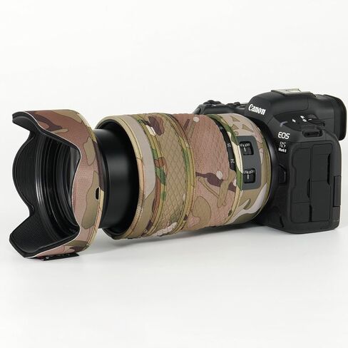 معطف مقاوم للماء مموه لعدسة CHASING BIRDS لكاميرا Canon RF 24-70 مم F2.8 L هو غطاء حماية للعدسة مقاوم للمطر من USM الإصدار IV (أبيض كهربائي، مع موسع RF 2X) in Kuwait
