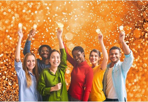 Baocicco 6x4ft Orange Glitters Backdrop Dreamy Warm Light Spot Sparkles Photography Background Wallpaper Decor Thanksgiving Baby Shower Birthday Party for New Baby Kids Portrait Studio Props in Saudi Arabia