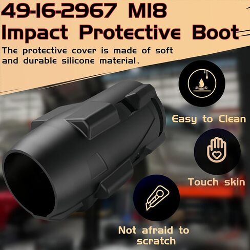 حذاء حماية 49-16-2967 متوافق مع مفتاح ربط عزم الدوران العالي M18 FUEL 1/2 بوصة مع حلقة احتكاك (يناسب الموديل 2967-20) - عبوة واحدة (أسود) in Saudi Arabia