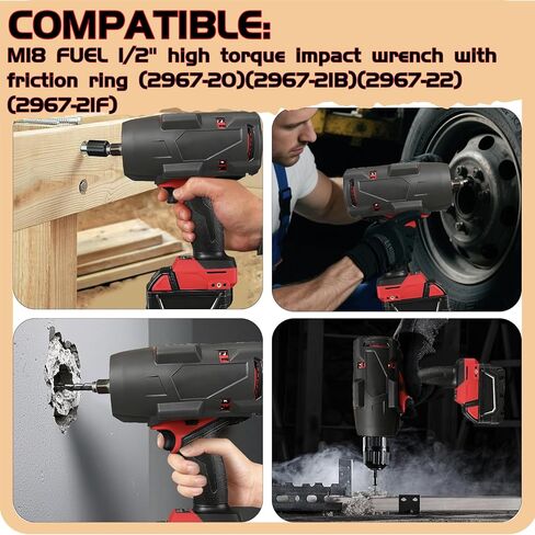 حذاء حماية 49-16-2967 متوافق مع مفتاح ربط عزم الدوران العالي M18 FUEL 1/2 بوصة مع حلقة احتكاك (يناسب الموديل 2967-20) - عبوة واحدة (أسود) in Saudi Arabia
