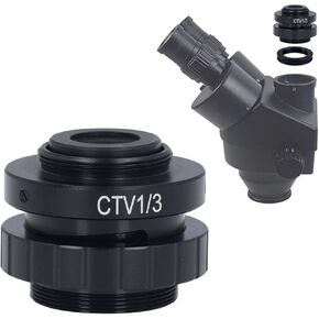 HW Microscope CTV Lens Adapter CTV Industrial Trinocular Microscope Camera Adapter SZMC TV1/3 Analog Focal Length Trinocular Stereo Microscope Accessories (SZMC TV1/3) in Saudi Arabia
