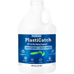 PlastiCatch Series Plastisol Fishing Lure Making Plastic Rubber, Crystal Clear, Low Odor, Non Yellowing Medium Formula for DIY Fishing Lures in Kuwait