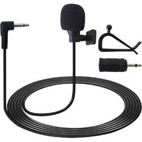 3.5mm Microphone Assembly Car Radio Mic Replacement, 16ft /5M Cable Microphone with 3.5mm to 2.5mm Adapter, Mic for Style No.: AVH-P6300BT, AVH-P8400BH,AVH-X2500BT, AVH-X2600BT, AVH-X2700BS in Saudi Arabia