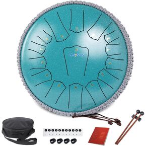 طبل لسان الصلب ، 13 بوصة 15 ملاحظات طبل اللسان ، طبل المطر للحديقة الخارجية ، طبل شاكرا المطر ، هدية الموسيقية هدية مع حقيبة للأطفال البالغين ، مطرقة للتأمل اليوغا ، البحرية in Kuwait