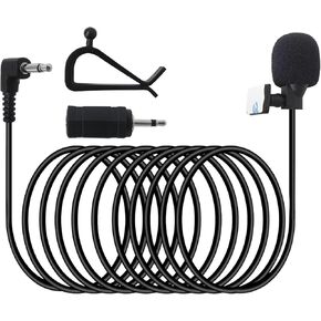 استبدال ميكروفون راديو السيارة 3.5 مم، ميكروفون كابل 16 قدم / 5 متر مع محول 3.5 مم إلى 2.5 مم، ميكروفون للطراز رقم DEH-5400BT، DEH-6400BT، DEH-64BT، DEH-7300BT، DEH-73BT، DEH-80PRS in Kuwait