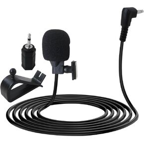 Latest Upgraded Universal Car Radio Microphone 3.5mm, Microphone with 3.5mm Female to 2.5mm Male Adapter for Pioneer FH-P800BT, FH-X700BT, FH-X70BT, FH-X720BT, FH-X820BS, MVH-P8200BT in Kuwait